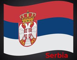 Serbia Flag Vector Illustration