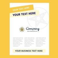 Star Title Page Design for Company profile annual report presentations leaflet Brochure Vector Background