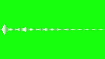 audio wave or frequency digital animation effect 4K movement on green screen background. Is a sound technology or audio recorders. video