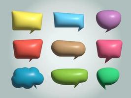 speech bubble icon set vector