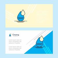 Water drop abstract corporate business banner template horizontal advertising business banner vector