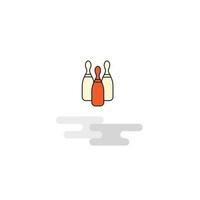 Flat Bowling Icon Vector