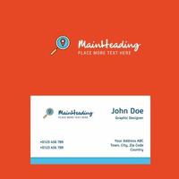 Search location logo Design with business card template Elegant corporate identity Vector