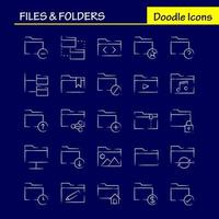 Files And Folders Hand Drawn Icon Pack For Designers And Developers Icons Of Connect Folder Network Files Edit Folder Pencil Write Vector