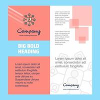 Network Company Brochure Title Page Design Company profile annual report presentations leaflet Vector Background