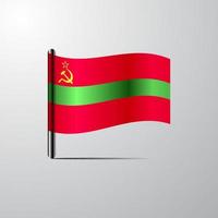 transnistria ondeando vector de diseño de bandera brillante