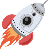 spaceship rocket flying icon illustration png