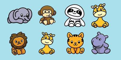 Cute Cartoon Animals Vector Art, Icons, and Graphics for Free Download