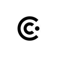 Creative and Minimalist Letter C Logo Design Icon Editable in Vector Format in Black and White Color