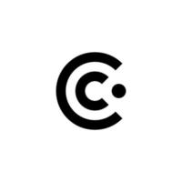 Creative and Minimalist Letter C Logo Design Icon Editable in Vector Format in Black and White Color