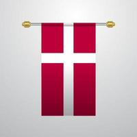 Denmark hanging Flag vector