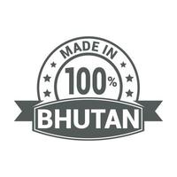 Bhutan stamp design vector