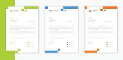 Professional Modern Corporate letterhead template bundle,   business letterhead A4 layout vector stationery design