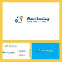 Energy power Logo design with Tagline Front and Back Busienss Card Template Vector Creative Design