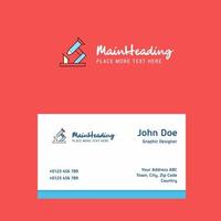 Microscope logo Design with business card template Elegant corporate identity Vector