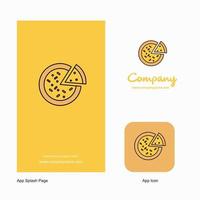 Pizza Company Logo App Icon and Splash Page Design Creative Business App Design Elements vector