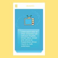 Television mobile vertical banner design design Vector