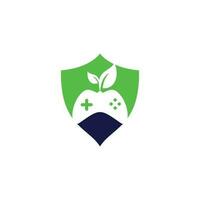 plantilla de diseño de logotipo de juego y hoja. plantilla de diseño de logotipo de juego y hoja. vector