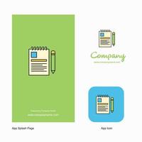 Document Company Logo App Icon and Splash Page Design Creative Business App Design Elements vector