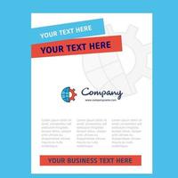 Internet setting Title Page Design for Company profile annual report presentations leaflet Brochure Vector Background