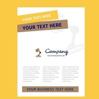 Lamp Title Page Design for Company profile annual report presentations leaflet Brochure Vector Background