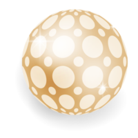 Metallic Gold Christmas Ball. png