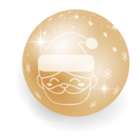 bola de navidad de oro metalizado. png