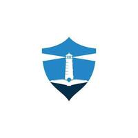 Book and Light House Logo design template. Book lighthouse icon vector