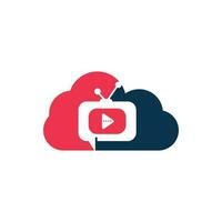 Creative chat TV cloud shape concept logo design. Talk Show Logo Design. vector