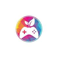 Game and leaf logo design template. Gaming and leaf logo design template. vector