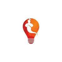 Genie bulb shape concept Logo Design. Magic Fantasy genie concept logo. vector