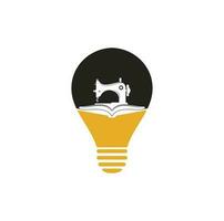 Book Manual sew machine bulb shape logo. Simple illustration of manual sew machine icon. vector