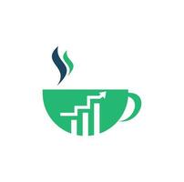 logotipo de finanzas de café. icono de café. vector