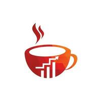 logotipo de finanzas de café. icono de café. vector