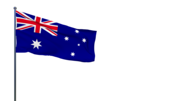 bandera de australia ondeando en el viento representación 3d, día nacional, día de la independencia png