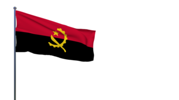 bandera de angola ondeando en el viento representación 3d, día nacional, día de la independencia png