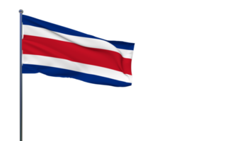 costa rica vlag golvend in de wind 3d weergave, nationaal dag, onafhankelijkheid dag png