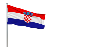 kroatien fahne weht im wind 3d-rendering, nationaltag, unabhängigkeitstag png