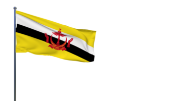 bandeira de brunei balançando ao vento renderização em 3d, dia nacional, dia da independência png