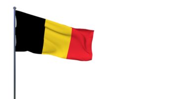 belgie vlag golvend in de wind 3d weergave, nationaal dag, onafhankelijkheid dag png