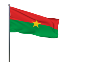 bandeira de burkina faso balançando ao vento renderização em 3d, dia nacional, dia da independência png