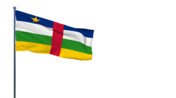 centraal Afrikaanse vlag golvend in de wind 3d weergave, nationaal dag, onafhankelijkheid dag png