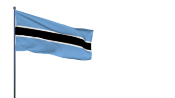 bandeira do botswana balançando ao vento renderização em 3d, dia nacional, dia da independência png