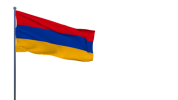 bandeira da armênia balançando ao vento renderização em 3d, dia nacional, dia da independência png