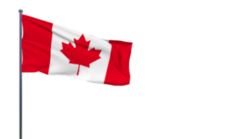 Canada vlag golvend in de wind 3d weergave, nationaal dag, onafhankelijkheid dag png