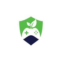 plantilla de diseño de logotipo de juego y hoja. plantilla de diseño de logotipo de juego y hoja. vector