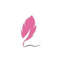 Feather Quill symbol vector design. Education and publication logo concept.