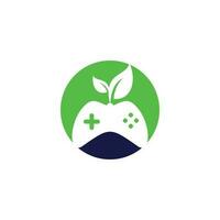 Game and leaf logo design template. Gaming and leaf logo design template. vector