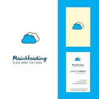 Clouds Creative Logo and business card vertical Design Vector
