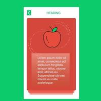 vector de diseño de diseño de banner vertical móvil de apple